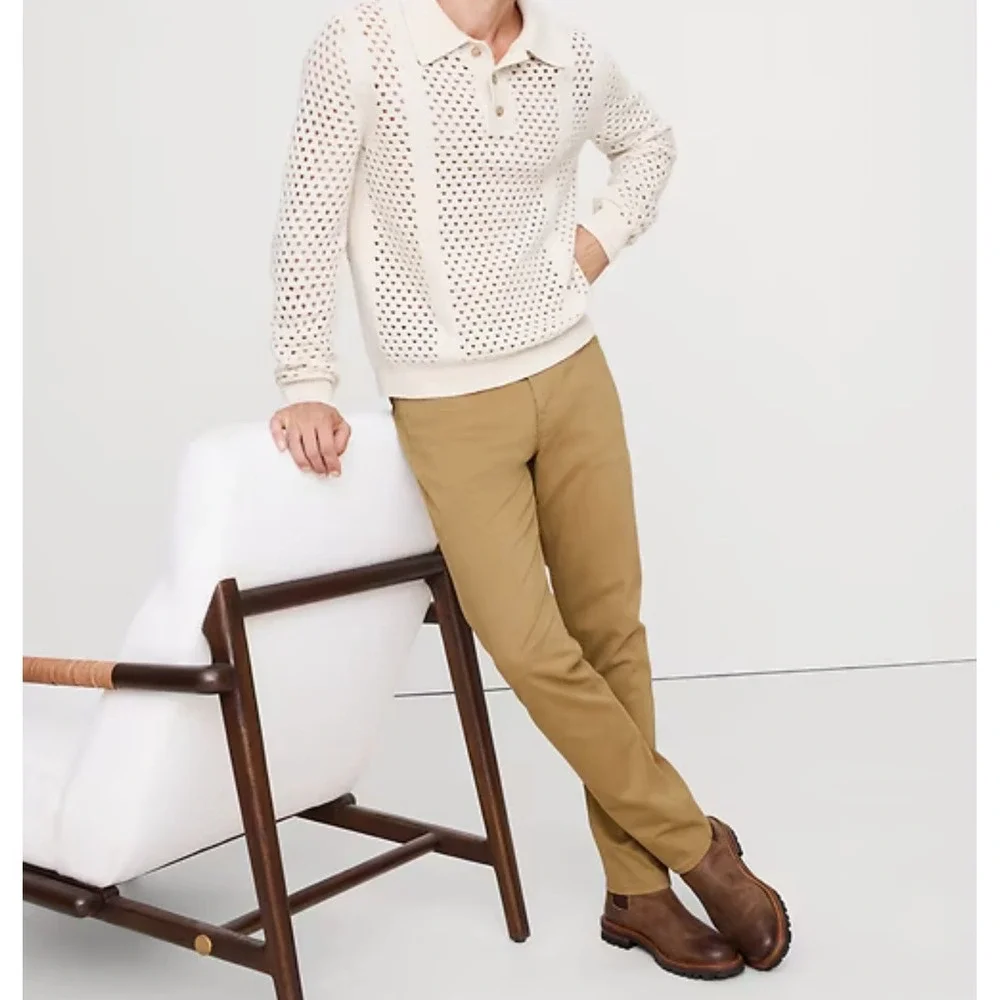 Banana Republic Traveler Slim Fit Khaki Stretch Pants 40x32 NWT Men's‎ Chinos